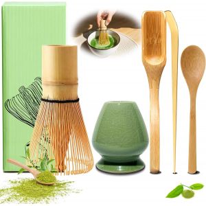 Kalanka-Fouets À Matcha 5 Pièces Kit Thé Matcha Fouet Matcha Pour Fabrication De Thé Outils Cuisine (Vert) - Neuf