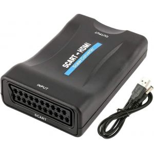 ChenQuanSarl-Scart P&eacute;ritel Vers Hdmi Adaptateur, 720/1080P Vid&eacute;o Audio Adaptateur, Compatible Avec Ntsc Pal Pour Ps3, Ps4, Blu Ray, Tv, Dvd - Neuf