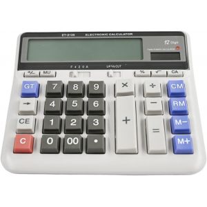 Calculatrice De Comptabilité De Bureau Avec Écran Lcd Extra Large À 12 Chiffres, Calculatrice Comptable Pour Gros Boutons, Batterie Et Double Alimentation Solaire Pour Bureau, Entrepr , Mais[Z1548] - Neuf