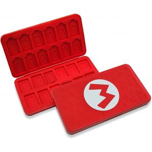 Boîtier de Rangement pour Cartes Switch-Étui Silicone Étanche avec 24 Emplacements Jeux + 24 Slots TF,Fermeture Sécurisée,Compact et Léger,Organisateur de Voyage pour Accessoires de Jeu (24A) - Neuf