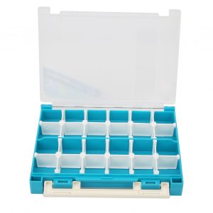 Boite De Rangement Double Face Pour Materiel De Peche, Compartiments Amovibles, Leurres, Hamecons, Etui De Rangement, Bleu - Neuf