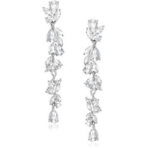 Mariage Strass Cristaux Lustre Boucles D'oreilles Pendantes Pour Les Femmes Mariées,Art Déco Marquise Baisse Mariée Pendentif Long Drop Boucles D'oreilles Pour Bal.[X2948] - Neuf