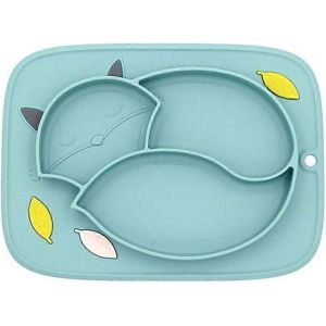 Nouveau Produit,Assiette En Silicone Avec Napperon Intégré Pour Nourrissons - Assiettes Divisées En Silicone Pour Tout-Petits - Bébé - Neuf