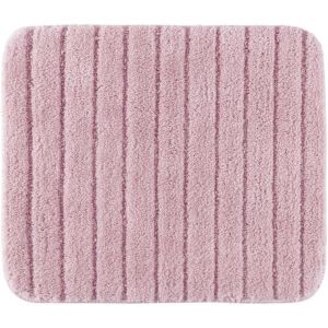 Tapis WC sans d&eacute;coupe (45x50 cm)-Tapis de Bain antid&eacute;rapant &agrave; Rayures-Utilisation id&eacute;ale comme Descente de Bain,Sortie de Douche,Devant Baignoire ou Toilettes-Couleur : Rose - Neuf