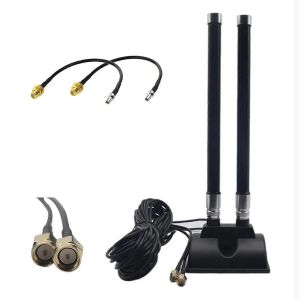 Antenne routeur CPE 5G LTE SMA Antenne mâle à gain élevé 46DBi 5G Câble d'extension externe Base magnétique - Neuf