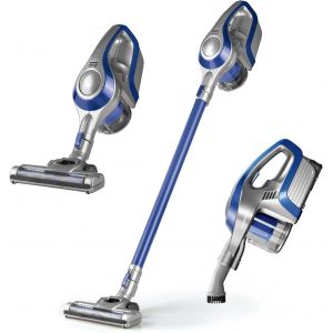 Aspirateur Cyclone Sans Fil,Sans Sac,Avec Batterie Rechargeable | Aspirateur De Sol Et Aspirateur &Agrave; Main 2 En 1,Puissant Et &Eacute;conome En &Eacute;nergie [Bleu/Argent] - Neuf