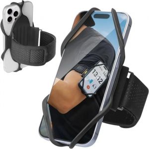 BONE Run Tie 3 &ndash; Brassard Sport Silicone, Support T&eacute;l&eacute;phone 4-7,2", Anti-Chaleur, Taille L &ndash; Noir. - Neuf