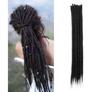 Ershi-20 Pouces 20 Brins/Paquet Extensions De Dreadlocks Synthétiques Minces 0,6 Cm Cheveux Tressés Au Crochet Dreads Douces Dread[2 - Neuf