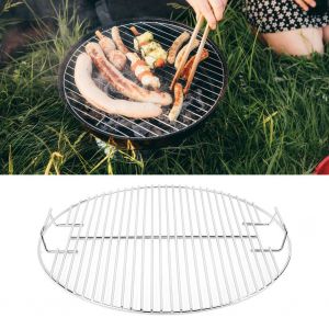 HJLIAN Grille de cuisson ronde antiadhesive en acier inoxydable pour barbecue, ideale pour la maison ou l'exterieur - Neuf