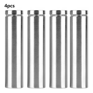 Lot de 4 vis de fixation pour panneaux publicitaires en acier inoxydable, boulons creux pour verre (19 x 100 mm) - Neuf