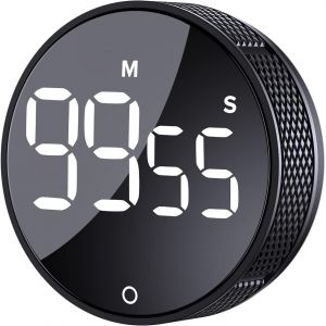 Eryi-Minuteries De Cuisine Numériques,Compte À Rebours Magnétique À Grand Écran Led Compte À Rebours Pour La Cuisine En Classe Fitness Cuisson Étudier,Facile Pour Les Enfants Et Les Personnes Âgées - Neuf