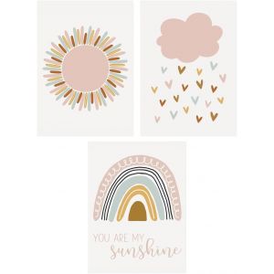 Eryi-Affiches Décoration De Chambre D'enfant, Lot De 3 Affiche Chambre Enfant Deco Tableau, Fille Decoration Murale Sans Cadre Garçons Filles Salon Chambre Décoration Murale - Neuf