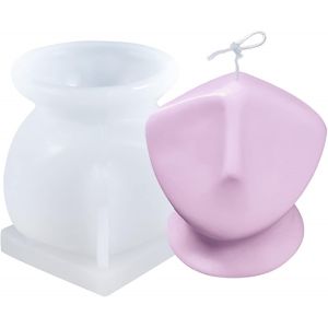 Moule À Bougie Visage Abstrait, Moule En Résine Visage Artistique, Moule En Silicone Pour Moulage De Résine, Moule En Plâtre Ou Époxy Pour Aromathérapie, Moules 3d Pour La Fabrication De Bougies-C - Neuf