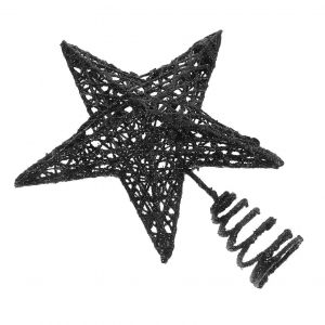 Arbre De No&euml;l Avec Figurine Star Des D&eacute;corations De No&euml;l, Les Petits Rustiques De L'arbre De L'arbre De No&euml;l D&eacute;coration &Eacute;toiles De Scintillement De L'arbre En Fer Forg&eacute; Noir - Neuf