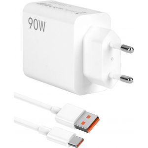 Cmjaagur-90w Chargeur Rapide Pour Xiaomi, Chargeur Turbo Avec C&acirc;ble Usb C 1m Pour Xiaomi 15, 14, 13 Ultra, Poco X7 Pro, F6, X4 Pro 5g, Note 13 Pr-O 5g, Mi 10t, Poco Pad, Note 14t, 13t,12s Ul[M808] - Neuf