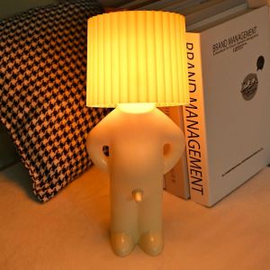 Lampe Créative A Little Shy Man - Led Amusante De Table Avec Abat-Jour - Romantique De Chevet Pour Chambre À Coucher - Neuf