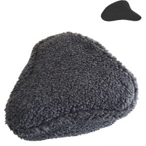 Housse De Selle De V&eacute;lo Imitation Peau De Mouton Et Rembourrage En Gel-Pour V&eacute;lo De Spin &Agrave; Si&egrave;ge Large,Appareil D'exercice Cruiser-Housse De Coussin En Imitation Laine/Polaire.[E38] - Neuf