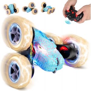 loc-Voiture Télécommandée,Buggy Radiocommandé Dinosaur,Veille 70 Minutes,4Wd Voiture Ift Telecommandé Avec Lampe À Fissure,Un Clic De Démo Pour Les 4 5 6 7 8 9 10 Ans Garçon (Bleu) - Neuf