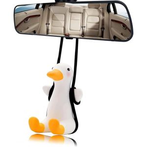 Kalanka-Ornements De Voiture,Mignon Balan&ccedil;oire Canard Ornement Suspendu De Voiture De Canard Pendentif Voiture Canard Ornements De D&eacute;coration De Voiture Swinging Duck Miroir De Voiture R&eacute;troviseur Or - Neuf
