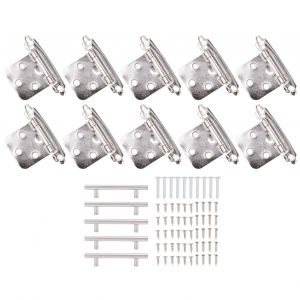 Charnieres de type americain pour caravane, ensemble de poignees en T de style europeen pour placards, armoires, commodes - Neuf