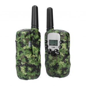 Lot De 2 Mini Talkies-Walkies Avec Chargement Usb, Radio Sans Fil, Jouets Pour Enfants, Cadeaux D'anniversaire Et De Noel, Camouflage Europeen, 8 Canaux Pmr 446 Mhz - Neuf