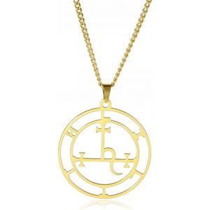 Kal-Collier Sigil De Lilith Avec Pendentif Déesse Lilith Sigil Hécate Lucifer Satanique Lilith Symbole Wiccan Bijoux Cadeaux Pour Homme Et Femme - Neuf