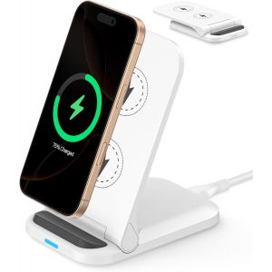 Chargeur Induction Pour Iphone 16/16e/15/15 Pro Max/14/13/12/11,15w Chargeur Sans Fil Iphone Base Chargeur Pliable Wireless Charger Pour Apple,Station Charge Rapide Pour Samsung S25 Ultra/S2[Z4703] - Neuf