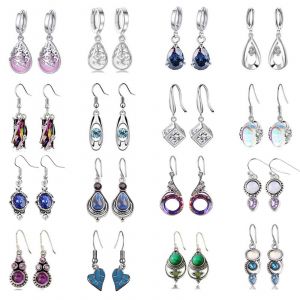 3d Mode Fun Mini Opale Boucles D'oreilles Bijoux Goutte D&eacute;grad&eacute; Boucles D'oreilles - Neuf