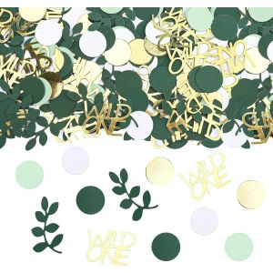 Lot de 200 confettis verts (d&iquest;&iquest;coration de table T - Wild One) - Neuf