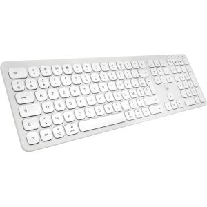 Blueelement Keyboard For Mac - Clavier Bluetooth Pour Mac Sans Fil Rechargeable - Design Ultra Mince En Aluminium - Touches Silencieuses - Autonomie 90H - Pour Mac & Ipad - Layout Azerty Mac (Blanc) - Neuf
