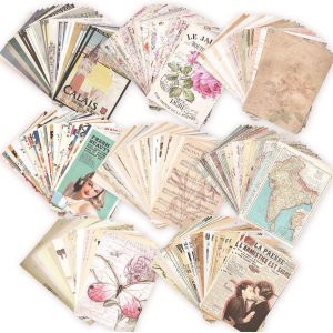240pcs Scrapbooking Papier Vintage Papier Décoratif Scrapbooking 17x12cm Fournitures De Journalisation Rétro Journal Scrapbooking Accessoires Pour Journaling Album Photo Agenda Carnet Calendrier - Neuf