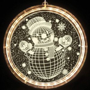 Guirlande Lumineuse 3d À Piles Pour Décorations De Noël D'intérieur, D'extérieur, À Suspendre, Pour Mur, Fenêtre, Allée, Terrasse, Chambre, Blanc Chaud (Bonhomme De Neige) - Neuf