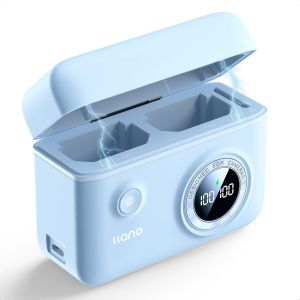 NP-FZ100 Chargeur de Batterie à Affichage numérique Intelligent Double USB-C 18 W pour Sony A7 III, A7R V, A7R IV, Alpha A7C, A9/A9S, A6600, A7R3, ZV-E1, ILCE-1M2, FX3, FX30 - Bleu - Neuf