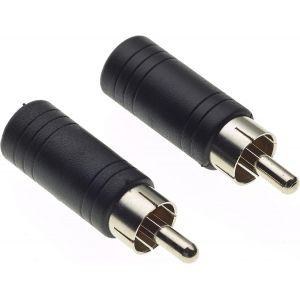 KALANKA-Adaptateur RCA m&acirc;le vers Prise Femelle st&eacute;r&eacute;o 3,5 mm 1/8"", Lot de 2 - Convertisseur et Adaptateur Audio pour st&eacute;r&eacute;o, amplificateur et r&eacute;cepteur A/V - Neuf