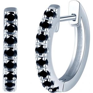 Kal-Boucles D'oreilles Créoles En Argent 925 Pour Femme - 12 Mm - Taille Moyenne - Oxyde De Zirconium - Cadeau Pour Femme, Petite Amie, Adolescente, Anniversaire, Fête Des Mères, Mariage, Noël - Neuf