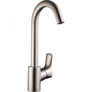 hansgrohe MySport Mitigeur de cuisine L, 1 jet, aspect acier inox, 13862800 - Neuf