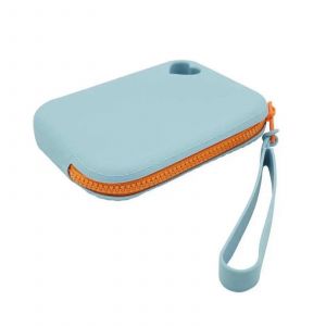 Silicone Portefeuille Rectangulaire de Grande Capacit&eacute; avec une Sangle d'&Eacute;paule Imperm&eacute;able &agrave; l'eau porte-Monnaie pour les Cl&eacute;s et le rouge &agrave; L&egrave;vres Bleu - Neuf