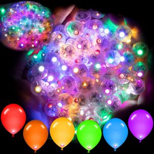 Chicslick-- Lot De 200 Ballons Lumineux + 200 Ballons D'anniversaire, 8 Couleurs, Lumières Led, Mini Lumières Led Pour Anniversaire, Mariage, Halloween, Décoration De Noël[X2752] - Neuf