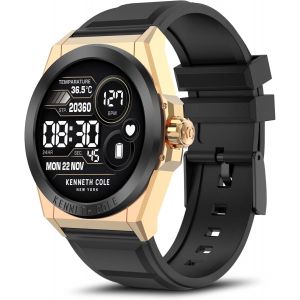 Montre Connectée Homme Avec Appel Bluetooth, 1,32"" Hd Smartwatch, Moniteur De Sommeil Cardiofréquencemètre Tension Artérielle Spo2, Montre Podometre Pour Android/Ios(Noir Et Or) - Neuf