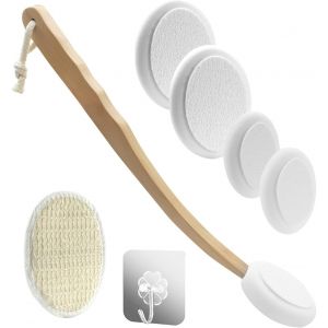 Applicateur Creme Dos Brosse pour le Dos 7 Pièces Brosse Dos Douche Pour le Corps pour L'application de Savon Crème Huile Solaire - Neuf