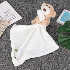 Dessin Animé Animal Nourrisson Sécurité Apaisant Réconfortant Bébé Ours Serviette Poupée - Neuf