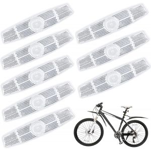 8 Pièces Réflecteurs De Rayons Pour Vélo,Réflecteurs De Roue De Vélo,Feuille Réfléchissante Pour Vélo,Catadioptre Velo Pour Vélo De Montagne Vélo De Ville.[B1759] - Neuf