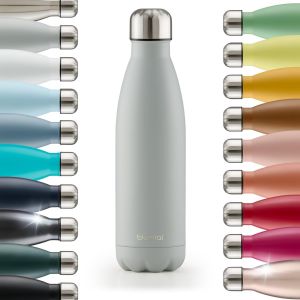 Bouteille Isotherme Charles- Gourde 750 Ml - Gourde Inox Sans Bpa Froid&chaud- Thermos Isotherme En M&eacute;tal- Gourde Eau- Gourde Acier Inoxydable- Bouteille Isotherme 750 Ml - Gris - Neuf