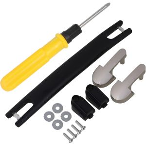 Shanoer Poign&eacute;e De Rechange Pour Valise, Valise, Poign&eacute;e Flexible Noire De 20 Cm De Long, Noir/Argent&eacute; - Neuf