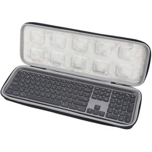 Housse de Protection pour Logitech MX Keys Sac de Rangement pour Clavier sans Fil Etui de Voyage Mallette Clavier Anti-Déformation Anti-Rayures Accessoires Informatiques - Neuf