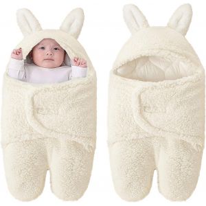 6m(0-3 Mois)Unisexe Bebe Couverture Emmailloter, Hiver Nouveau-Sac De Couchage Epais Pattes Separees Nouveau-Sac De Couchage-Blanc - Neuf