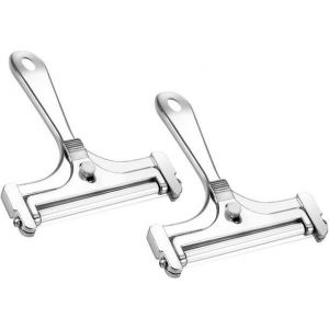 Lot De 2 Trancheuses &Agrave; Fromage En Fil D'acier Inoxydable, &Eacute;paisseur R&eacute;glable, Outil De Cuisine Pour Fromages &Agrave; P&acirc;te Molle, Semi-Dure Et Dure - Neuf