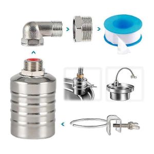 Vanne Flotteur,Vanne Flotteur Deau De 1/2 Pouce 3/4 De Pouce,Vanne Flotteur De Contrle De Niveau Deau Entirement Automatique En Acier Inoxydable 304 2025 - Neuf
