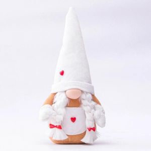 Mignon La Saint-Valentin Sans Visage Poup&eacute;e En Peluche Doux Gnome Jouet Cr&eacute;atif Bureau Ornement Pour La Maison Salon Chambre D&eacute;cor Femelle - Neuf