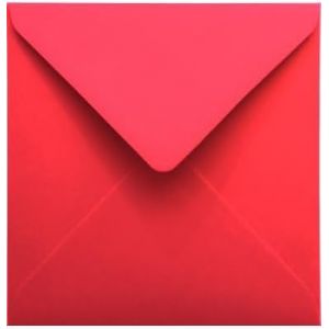 25 enveloppes carrées rouges 110 x 110 mm 120g Malmero Vermillon enveloppes décoratives enveloppes colorées pour cartes de voeux invitations mariage anniversaires enveloppes de couleur - Neuf